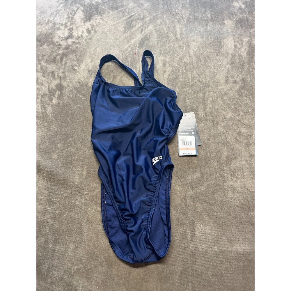 Women's Pro LT Navy Blue Speedo Bathing Suit Size 28 NWT